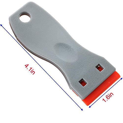 GUGUGI Plastic Razor Scrapers Drywall Scrapers Tile Knife with 10 PCS 1.5 inch Refillable Double Edge Plastic Razor Blades Ideal for Auto Window Tint, Vehicle Vinyl Wrap, Decal Sticker Removing - Thumbnail 4