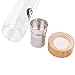 Wotefusi Tea Tumbler Tai Chi Tea bottle Tea Infuser Water Glass Bottle Fruit Infusion Double Wall Heat Resistance with Strainer Filter Bamboo Cover for Outdoor Travel Office Hot&Cold Drink 15.8 Ounces