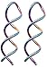 Body Accentz Earrings Rings 316L Surgical Steel Swirl Twist Tapers - Sold as a pair Rainbow