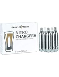 GrowlerWerks N2O Nitro Chargers (package of 5), 16g, Silver