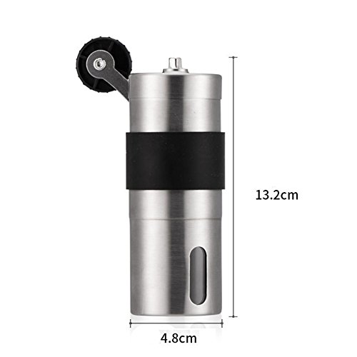 MOVKZACV Manuelle Kaffeemühle, Handkaffee-Bohnenmühle mit Grat, konische Mühle aus Edelstahl, Kaffeemühle für… – Bild 3