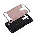 Kmall LG G3 D855 D851 Case, [Brushed Metal Texture] Heavy Duty Shockproof High Impact Resistant Durable Full Body [Maximum Drop Protection][Slim Fit] Hybrid Case Skin Cover Shell for LG G3[Rose Gold]