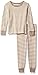 Burt's Bees Baby Boys' Little Kid Organic 2 Piece Pajama Set, Dust Mini Stripe, 5
