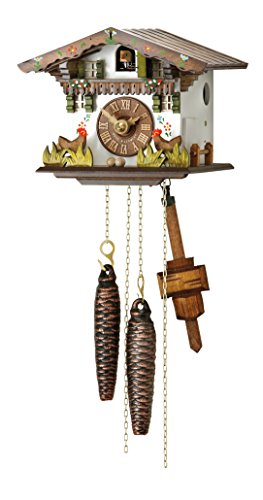 Cuckoo Clock Little black forest house with moving chickens