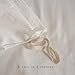 LyTble 3 Pieces Solid Color Ivory White Long Staple Cotton Duvet Cover Queen Size Soft Breathable Bedding Set with Zipper Ties (Ivory White, Queen)