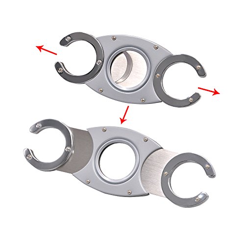 Cigar Cutters,Volenx Double Guillotine Stainless Steel Cigar Cutter