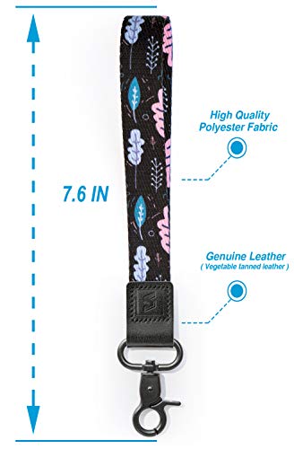 SENLLY Cool Hand Wrist Lanyard Premium Quality Wristlet Strap with Metal Clasp and Genuine Leather, for Key Chain, Cell Mobile Phone, Camera, Charms, Lightweight Items etc - Thumbnail 3