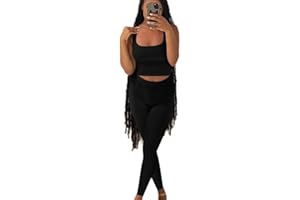 AYWA Casual Workout Sets Two Piece Outfits for Women Ribbed Crop Tank Top High Waist Leggings Active Wear