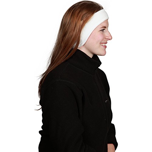 Turtle Fur Double-Layer Bang Band, Chelonia 150 Fleece Headband,White,One Size