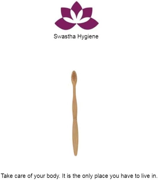 100% Biodegradable Bamboo Toothbrush – Eco-Friendly, Sustainable & Plastic-Free Oral Care with Natural Bamboo Handle and Soft Bristles – Compostable, Zero Waste Toothbrush for Adults & Kids (Beige, Pack of 1)