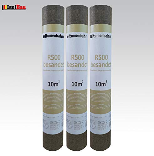Isolbau Dachpappe R500 besandet - Profi Bitumenbahn zur Dachabdichtung - 30 m² (3 Rollen) – Bild 3