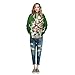 Couple 3D Santa Print Ugly Christmas Kangaroo Pocket Sweatshirt Hoodies Pullover Lady Cat L/XL