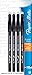 Paper Mate EraserMate Erasable Pens, Ballpoint Pens, Medium Point (1.0mm), Black, 4 Count