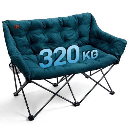 EVER ADVANCED Campingsofa Faltbar 124CM für 2 Personen 320KG Belastbar