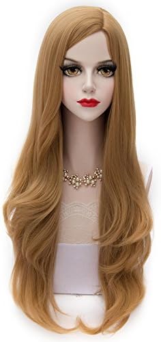 Wigs for Women Golden Brown Wig Synthetic Women's Wigs 32 Inch Long Wavy Wonderful Natural Wig