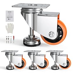 VEVOR Leveling Casters, Set of 4, 1800 lbs Total