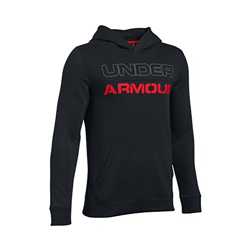 Under Armour Boys' Titan Fleece Hoodie, Black/Black, Youth Medium