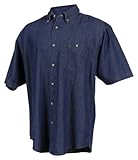 Tri-Mountain Men's 100% Cotton Scout Stonewashed Denim Shirt (3 Colors, XS-6XLT)