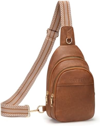 KFXFENQ Women Leather Sling Crossbody Backpack Amazon.com | KFXFENQ Sling Bag for Women PU Leather Sling  main image 2