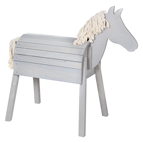 roba Solid Wood Play Horse - Outdoor RIDE_ON_TOY, Stable, Realistic, for Children from 3 years