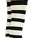 ToBeInStyle Women's Wide Vertical Striped Thigh Hi Stockings - One Size - Black w/White Stripes