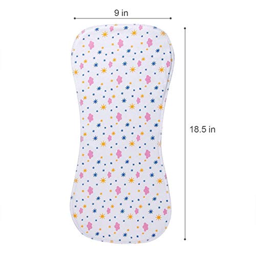 Yoofoss Baby Burp Cloths 3 Layer Burp Bibs Curved Soft And Absorbent