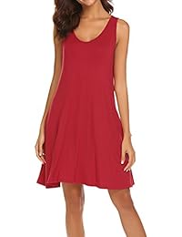 Vestido de verano para dama con diseño de camisetas cruzadas y bolsillos traseros
