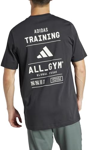 Homme AEROREADY All-Gym Category Graphic Tee, Black, S