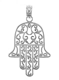 925 Sterling Silver Jewish Hamesh Hand Filigree Charm Hamsa Pendant