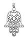 925 Sterling Silver Jewish Hamesh Hand Filigree Charm Hamsa Pendant