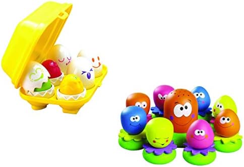 Whats that TOMY Eggs Toomies Play to Learn Hide & Squeak Eggs WITH Toomies Octopals Preschool Children's Bath Toy