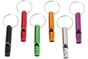 WENTOENAPP 6 Pcs Colorful Metal Ultrasonic Dog Training Whistles, Dog Whistles That Makes Dogs Stop Barking, Dog Whistles That Makes Dogs Come to You, Professional Recall Dog Training Whistles, Pet Dog Whistles