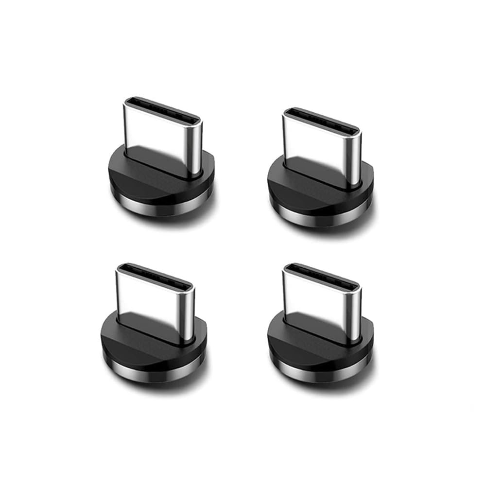 P-TECHUK Fast Charging Type C Magnetic Tips, Connectors, Adapters for A17 and A2P Fast Charging Magnetic Cables - 4 x Type C Tips, NO Cable. For A17 and A2P cables