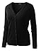 BILY Women's V-Neck Button Down Long Sleeve Classic Knit Cardigan