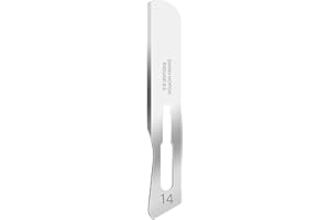 SWANN-MORTON Swann Morton Surgical Scalpel Blade #14 - Sterile Dermaplane Blade for Face, Dermaplaning for Women & Men, Carbon Steel, Beauty Tools for Estheticians - Individually Wrapped, Box of 100