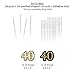 Adult 40th Birthday - Gold - Dessert Cupcake Toppers - Birthday Party Clear Treat Picks - Set of 24