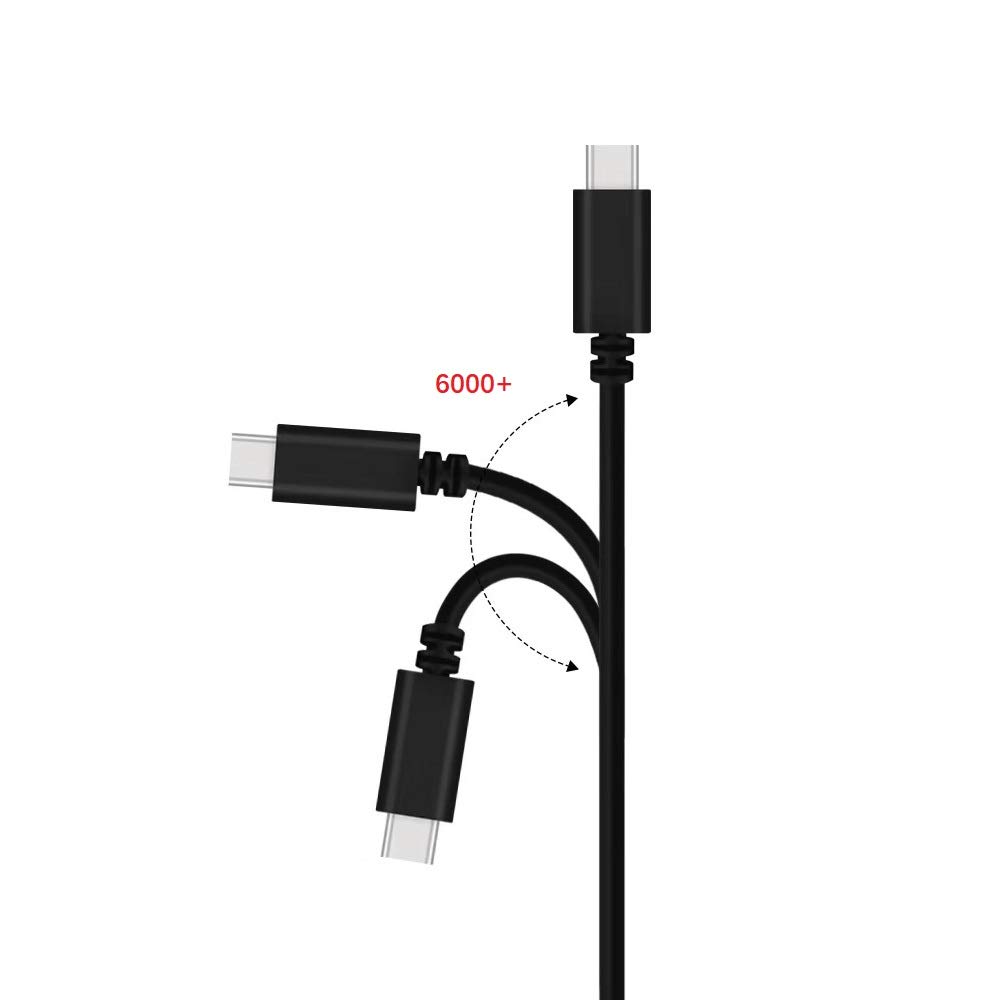 Gin FOXI USB C to USB C Cable(2 Pack) Gin FOXI Type C 3.0 PD Fast Charging Charger Cable Compatible with MacBook,iPad Pro 2018,Pixel 2/3/3a/2XL/3XL/3aXL,Samsung Galaxy Note 10,Chromebook and More
