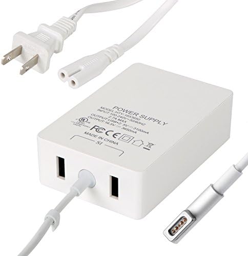 [UL Listed] Macbook Pro Charger,SZYSK 60w MagSafe L-Tip Power Adapter with 2 USB Port for Apple MacBook Pro 11/13/15 inch,Macbook Charger (Before Mid 2012 Models)[Update 2018]