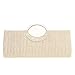 Fashion Road Womens Luxury Evening Wedding Party Purse Clutch Rhinestone Satin Pleated Handbag Wallet Apricot