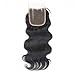 Beata Hair 130% Density Brazilian Body Wave Lace Closure 3 Part 100% Virgin Human Hair Closure with Bleached Knots (16inch)
