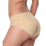 Women Sexy Skin Color Padded Panties Buttocks Push Up Lingerie Underwear S