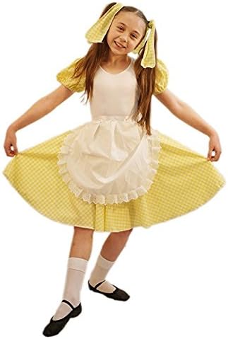 CL COSTUMES World Book Day-Fairytale Goldilocks Child's Fancy Dress Costume - All Ages (Age 5-6) Yellow