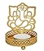 Hashcart Traditional Tea Light Candle Holder/Metal Candle Light Holder Set/Designer Votive Candle Holder Stand/Table Decorative Candle Holders, Ganesh Shadow Tea Light for Home Living Room & Office