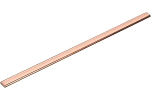 uxcell Copper Flat Bar, 0.16" Thickness x 0.39" Width x 7.87" Length Copper Bus Bar Stock Plate Mill for Electrical (4mm x 10