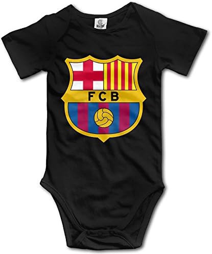 QCNEY Baby's FC Barcelona Bodysuit Romper Jumpsuit Baby Clothes Black