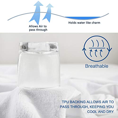 Abakan King Mattress Protector 100% Waterproof Super Soft Breathable Noiseless Premium Fitted Mattress Pad Cover Luxury Elastic Deep Pocket Vinyl Free Bed Cover 78x80 Inch - Thumbnail 6