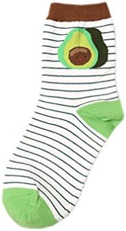 Harajuku Cute Pastel Socks Fruit Pattern (Avocado)