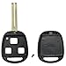 Keyless2Go Replacement for New Uncut Remote Head Key Shell (Short Blade) for FCC HYQ12BBT HYQ1512V - Shell ONLY (2 Pack)