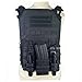 Loglife Tactical Magazine Pouch Holds Holster Triple M4/M16 Open Top Mag Pouch 1000d with Bungee System (BK)