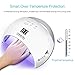 48W UV Led Nail Dryer, CHIMOCEE Smart Curing Lamp, Auto Sensor Nail Gel Polish Dryer With 4 Timer Setting, Professional For All Brand Type of Gel Nail Polish (White)